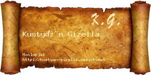 Kustyán Gizella névjegykártya